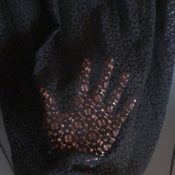 NWT! Black mixed lace LOFT lace dress size 2 - Picture 7 of 13